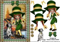 Little Lady Leprechaun A5 Step by Step Card Front