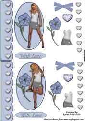 Chic Chicks - A6 Card Topper & Decoupage