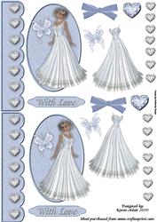 The Butterfly Brides - A6 Card Topper & Decoupage