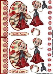 Little Lady Bugs A6 Card Toppers and Decoupage