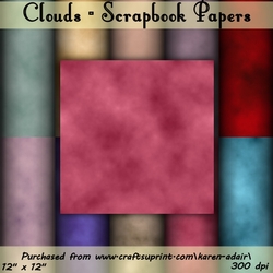 Clouds - Scrapbooking Paper Set