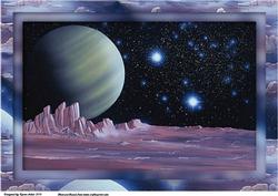 Space Scenes - A4 Framed Backgrounds/card Fronts 4
