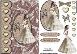 Lovely in Lace A5 Card Front with Step by Step