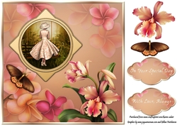 Beautiful Orchid Square Card Front