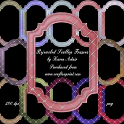 Bejeweled Scallop Frames