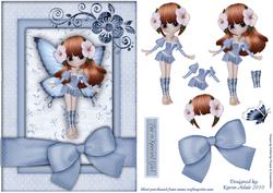 Fairy Blue A5 Step by Step Card Front