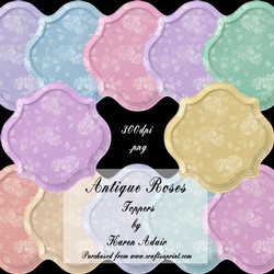 Antique Roses Toppers