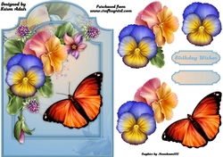 Perfect Pansies - Shaped Card Front with Step-by-Step
