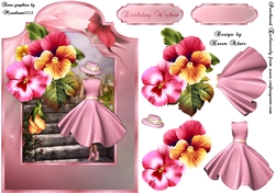 Pansy Poser - Shaped Card Front with Step-by-Step