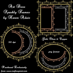 Art Deco sparkly Frames