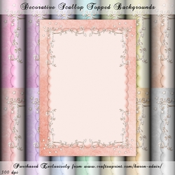 Decorative Scallop Topped Backgrounds