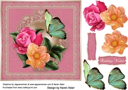 Simply Roses - Square Card Front with Step-by-Step