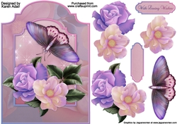 Summer Roses - Shaped Card Front with Step-by-Step