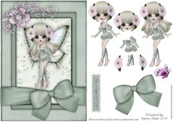 Fairy Green A5 Step by Step Card Front