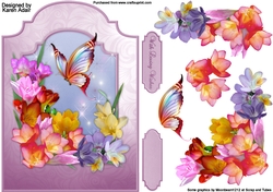Fabulous Freesias - Shaped Card Front with Step-by-Step