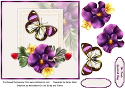 Pansy Perfect - Square Card with Step-by-Steo