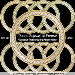 Round Bejewelled Frames