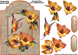 Gorgeous Gladioli - Shaped Card Front with Step-by-Step