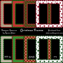 Christmas Square Scallop Frames