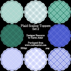 Plaid Scallop Edge Toppers - Set 2