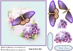 Heavenly Hydrangea - Square Card Front with Step-by-Step