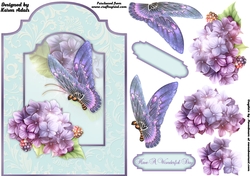 Stunning Hydrangea - Shaped Card Front with Step-by-Step