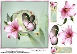 Lovable Lily Square Card Front with Step-by-Step