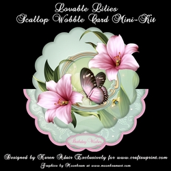 Lovable Lilies Scallop Wobble Card Mini-Kit