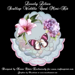 Lovely Lilies Scallop Wobble Card Mini-Kit