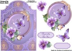 Lilacism - Shaped Card Front with Step-by-Step