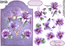 Lavish Lilacs - Shaped Card Front with Step-by-Step