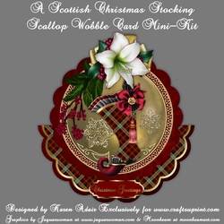 A Scottish Christmas Stocking - Scallop Wobble Card Mini-Kit