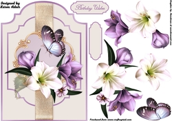 Luxe Lilies - Shaped Card Front with Step-by-Step