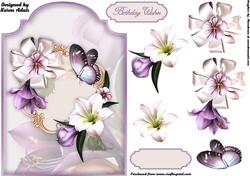 Lily Luxury - Shaped Card Front with Step-by-Step