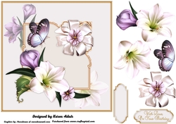 Lily Delight - Square Card Front with Step-by-Step