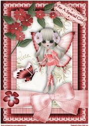 Fairy Red A4 Card Front