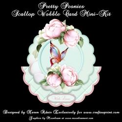 Pretty Peonies Scallop Wobble Card Mini-Kit
