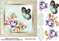 A Pastel Spring - Square Card Front with Step-by-Step