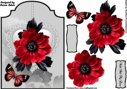 Poppy Love - Shaped Card Front with Step-by-Step