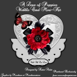 A Love of Poppies - Heart Shaped Wobble Card Mini-Kit