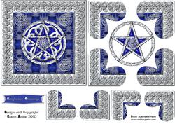 Wiccan Pentacle - Heart Shaped Quadro Corner Stacker