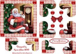 Jolly Santa Celebrates Heart Shaped Quadro Corner Stackers