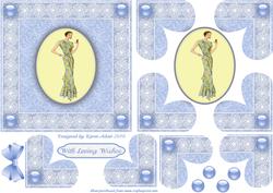 Art Deco Lady 2 Heart Shaped Quadro Corner Stacker