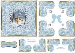 Christmas Deer Heart Shaped Quadro Corner Stacker