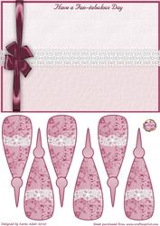 Floral 'n Lace Fan & A5 Card Front