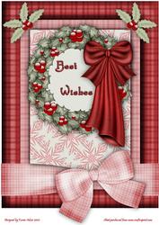 Christmas Wreath A4 Card Front