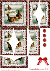 Cheeky Christmas Robins Shaped Side Stacker