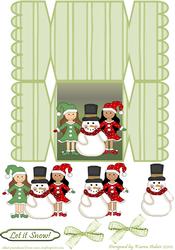 Christmas Elves Cracker Card
