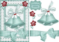 Christmas Bells 5 - A5 Card Front with Step by Step