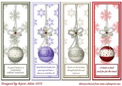 Christmas Baubles Bookmarks